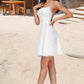 Corinne A-line Square Short/Mini Lace Homecoming Dress DEP0020503