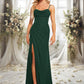 Adelyn Trumpet/Mermaid Cowl Floor-Length Chiffon Prom Dresses With Ruffle DEP0025874