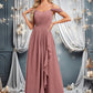 Annabella A-line Cold Shoulder Asymmetrical Chiffon Bridesmaid Dress DEP0025823