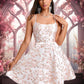 Zaniyah A-line Scoop Short Jacquard Homecoming Dress DEP0025710