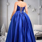 Mckenna Ball-Gown/Princess Straight Floor-Length Satin Prom Dresses DEP0025831