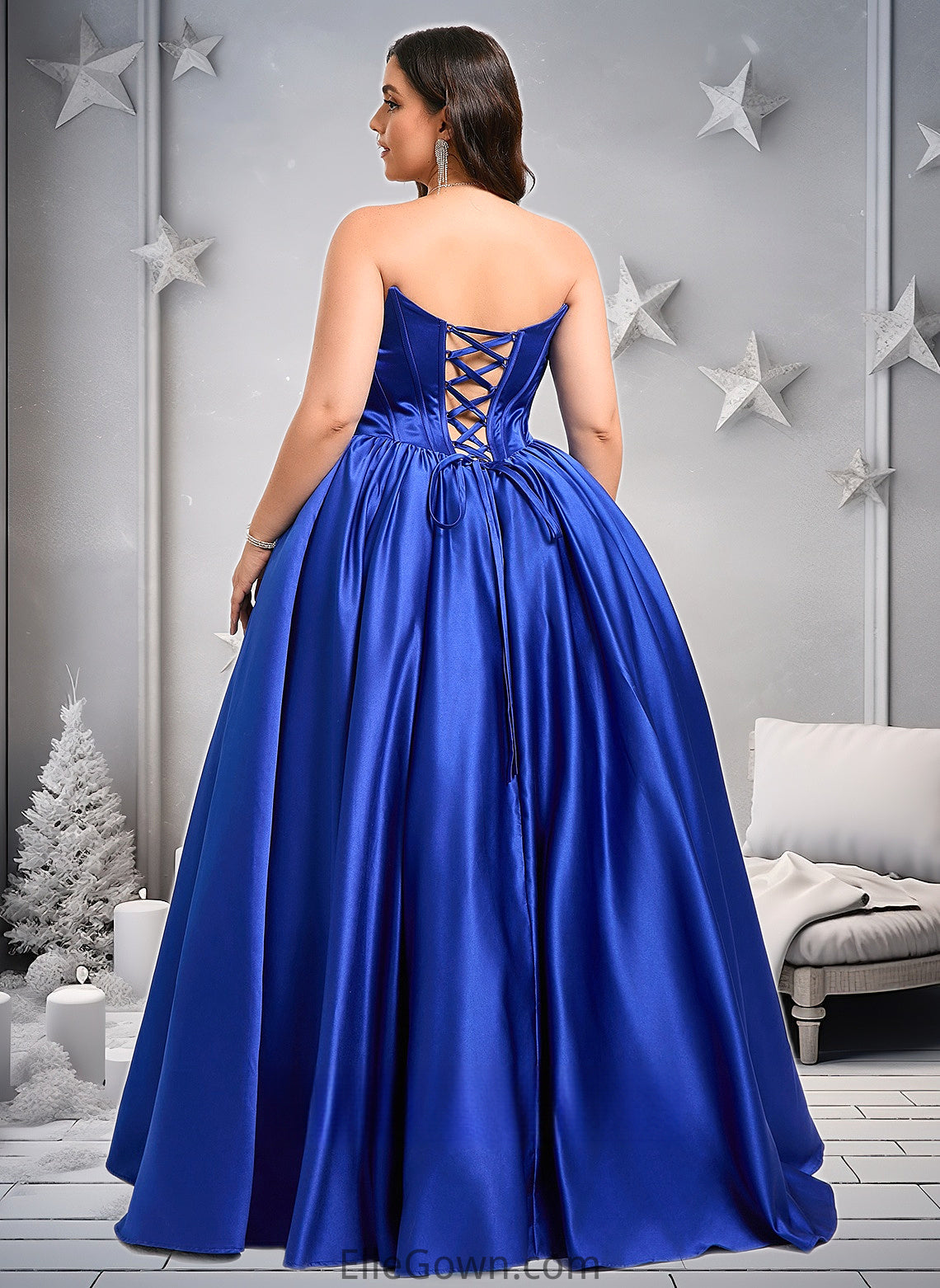 Mckenna Ball-Gown/Princess Straight Floor-Length Satin Prom Dresses DEP0025831