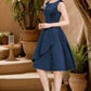 Ana A-line Scoop Knee-Length Satin Homecoming Dress With Cascading Ruffles DEP0020595