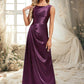 Gia A-line Scoop Floor-Length Stretch Satin Bridesmaid Dress DEP0025829