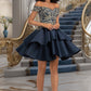 Kay A-line Off the Shoulder Short/Mini Satin Homecoming Dress DEP0020562