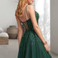 Cali A-line V-Neck Short/Mini Tulle Homecoming Dress DEP0020546