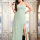 Khloe Trumpet/Mermaid Square Floor-Length Chiffon Bridesmaid Dress DEP0025808