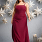 Sahna Trumpet/Mermaid Square Floor-Length Chiffon Bridesmaid Dress DEP0025826