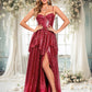 Aniya A-line Sweetheart Floor-Length Sequin Prom Dresses DEP0025868