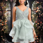 Brooklynn Ball-Gown/Princess V-Neck Short Tulle Lace Homecoming Dress DEP0025671