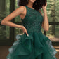 Tiffany Ball-Gown/Princess Scoop Short/Mini Lace Tulle Homecoming Dress With Sequins DEP0020537