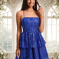 Nathalie A-line Straight Short Sequin Homecoming Dress DEP0025713