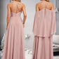 Gwendolyn A-line Halter Floor-Length Chiffon Bridesmaid Dress DEP0025821