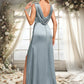 Isabel A-line Scoop Cowl Floor-Length Stretch Satin Prom Dresses DEP0025878