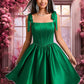 Eliana Ball-Gown/Princess Straight Short Satin Homecoming Dress With Bow DEP0025645