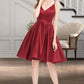 Ina A-line V-Neck Short/Mini Satin Homecoming Dress DEP0020542