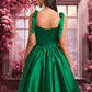 Eliana Ball-Gown/Princess Straight Short Satin Homecoming Dress With Bow DEP0025645