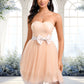 Karsyn Ball-Gown/Princess Sweetheart Short Tulle Homecoming Dress With Bow DEP0025719