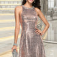 Angelique A-line Scoop Short/Mini Sequin Homecoming Dress With Sequins DEP0020584