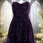 Mckayla A-line Sweetheart Short Sequin Homecoming Dress DEP0025649