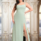 Khloe Trumpet/Mermaid Square Floor-Length Chiffon Bridesmaid Dress DEP0025808