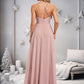 Gwendolyn A-line Halter Floor-Length Chiffon Bridesmaid Dress DEP0025821