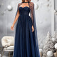 Amiyah Ball-Gown/Princess Sweetheart Sweep Train Tulle Prom Dresses With Beading Sequins DEP0025848