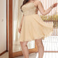 Megan A-line Square Knee-Length Chiffon Homecoming Dress With Beading Sequins DEP0020575