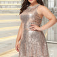 Angelique A-line Scoop Short/Mini Sequin Homecoming Dress With Sequins DEP0020584