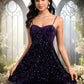 Mckayla A-line Sweetheart Short Sequin Homecoming Dress DEP0025649