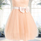 Karsyn Ball-Gown/Princess Sweetheart Short Tulle Homecoming Dress With Bow DEP0025719