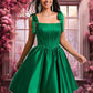 Eliana Ball-Gown/Princess Straight Short Satin Homecoming Dress With Bow DEP0025645