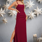 Sahna Trumpet/Mermaid Square Floor-Length Chiffon Bridesmaid Dress DEP0025826