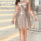 Angelique A-line Scoop Short/Mini Sequin Homecoming Dress With Sequins DEP0020584