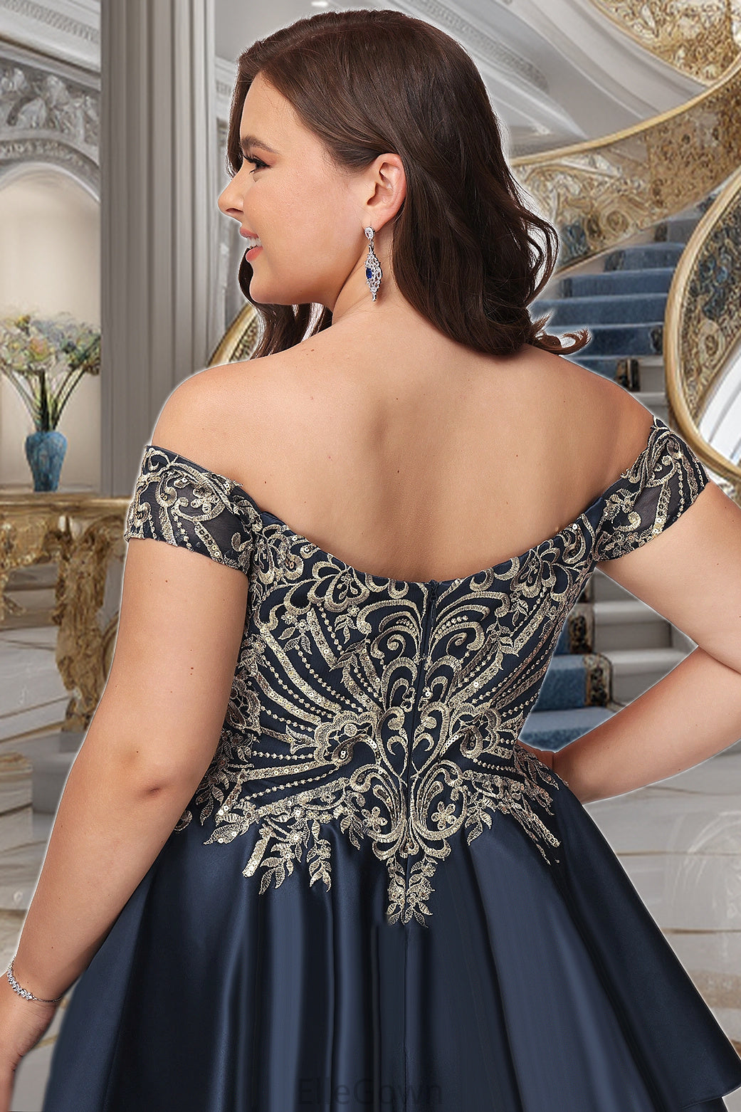 Kay A-line Off the Shoulder Short/Mini Satin Homecoming Dress DEP0020562