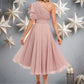 Peggie A-line One Shoulder Asymmetrical Chiffon Bridesmaid Dress With Ruffle DEP0025819