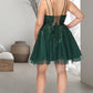 Cali A-line V-Neck Short/Mini Tulle Homecoming Dress DEP0020546