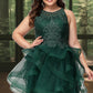 Tiffany Ball-Gown/Princess Scoop Short/Mini Lace Tulle Homecoming Dress With Sequins DEP0020537