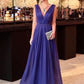 Genesis A-Line/Princess 30D Chiffon Ruffles V-neck Sleeveless Floor-Length Mother of the Bride Dresses DEP0020440