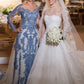 Mallory Sheath/Column Tulle Lace Scoop Long Sleeves Sweep/Brush Train Mother of the Bride Dresses DEP0020371