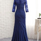 Cora Trumpet/Mermaid Chiffon Lace Sweetheart 3/4 Sleeves Floor-Length Mother of the Bride Dresses DEP0020442