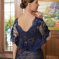 Maya Sheath/Column Silk like Satin Lace V-neck Short Sleeves Floor-Length Mother of the Bride Dresses DEP0020338