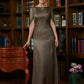 Sophie Sheath/Column 30D Chiffon Ruched Scoop Short Sleeves Floor-Length Mother of the Bride Dresses DEP0020340