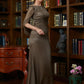 Sophie Sheath/Column 30D Chiffon Ruched Scoop Short Sleeves Floor-Length Mother of the Bride Dresses DEP0020340