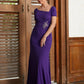 Lila Sheath/Column Jersey Beading Square Short Sleeves Floor-Length Mother of the Bride Dresses DEP0020333