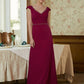 Nyasia Sheath/Column Stretch Crepe Beading V-neck Sleeveless Floor-Length Mother of the Bride Dresses DEP0020330