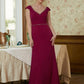 Nyasia Sheath/Column Stretch Crepe Beading V-neck Sleeveless Floor-Length Mother of the Bride Dresses DEP0020330