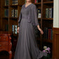 Autumn A-Line/Princess Chiffon Applique V-neck Sleeveless Ankle-Length Mother of the Bride Dresses DEP0020365