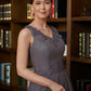 Autumn A-Line/Princess Chiffon Applique V-neck Sleeveless Ankle-Length Mother of the Bride Dresses DEP0020365