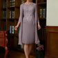 Isabel Sheath/Column Chiffon Lace Scoop Short Sleeves Knee-Length Mother of the Bride Dresses DEP0020316